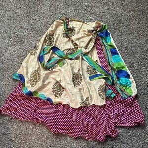 Multicolor Women's Adjustable Wrap Skirt